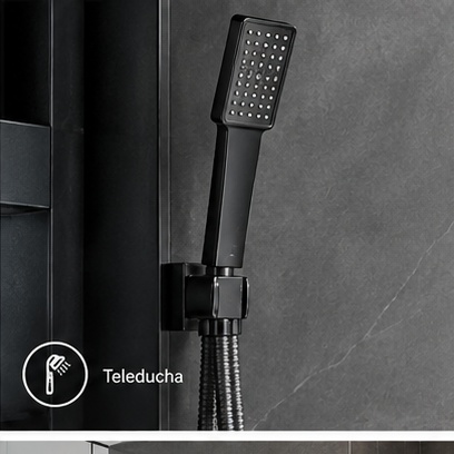 Torre Elegance Negro Mate - Teleducha (ducha de mano)