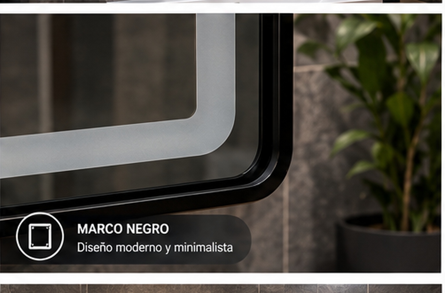 Detalle del marco y espejo de aumento