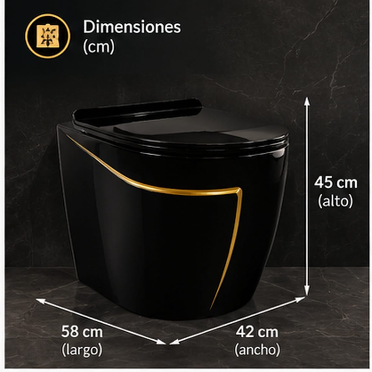 Inodoro Elevado Celestial Throne - dimensiones