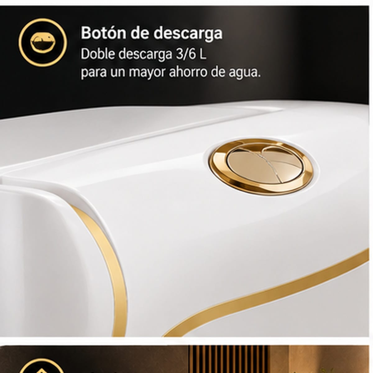 Sanitario Diseño Moderno Blanco - botón de descarga