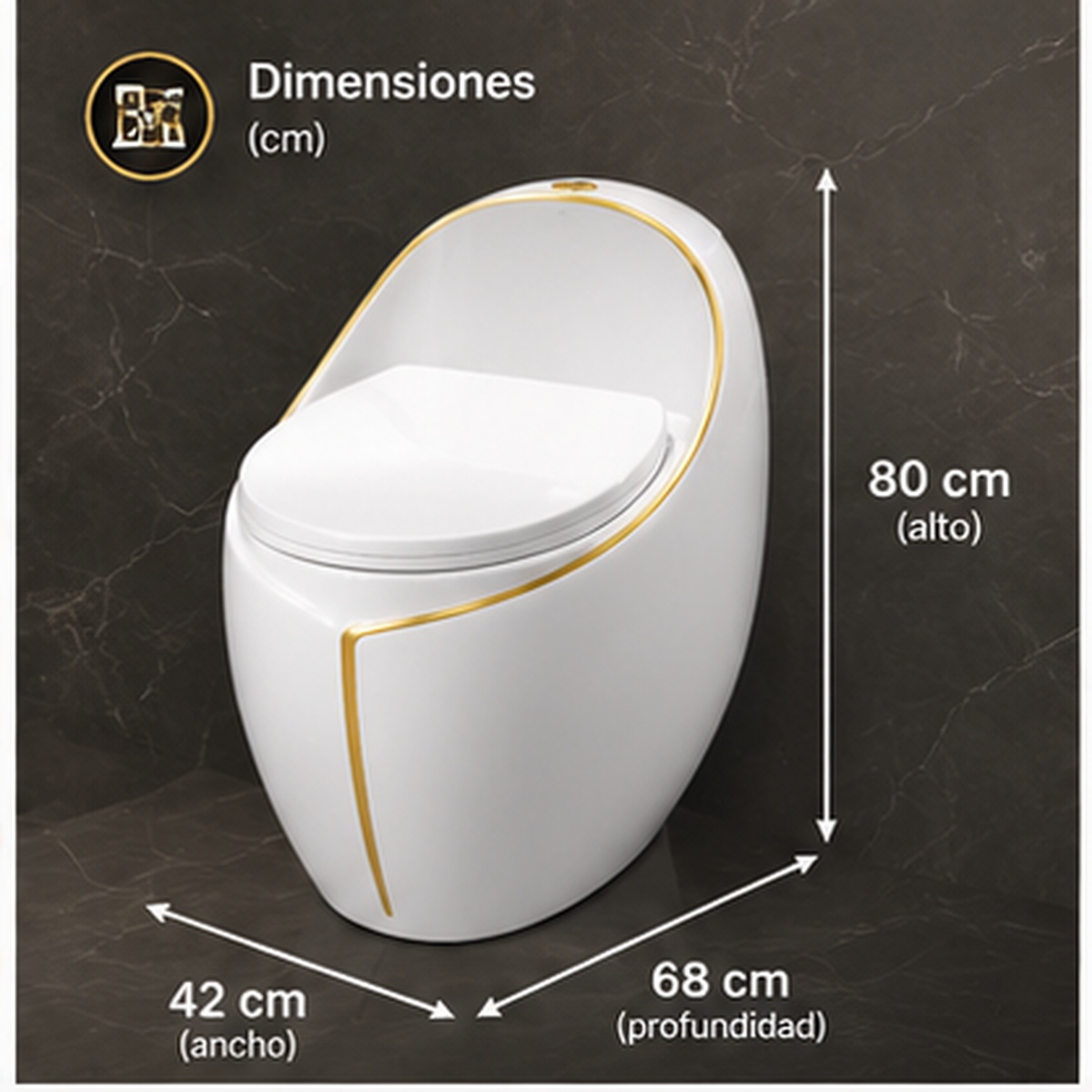 Sanitario AquaLuxury Vita Luxe - dimensiones 42x68x80cm