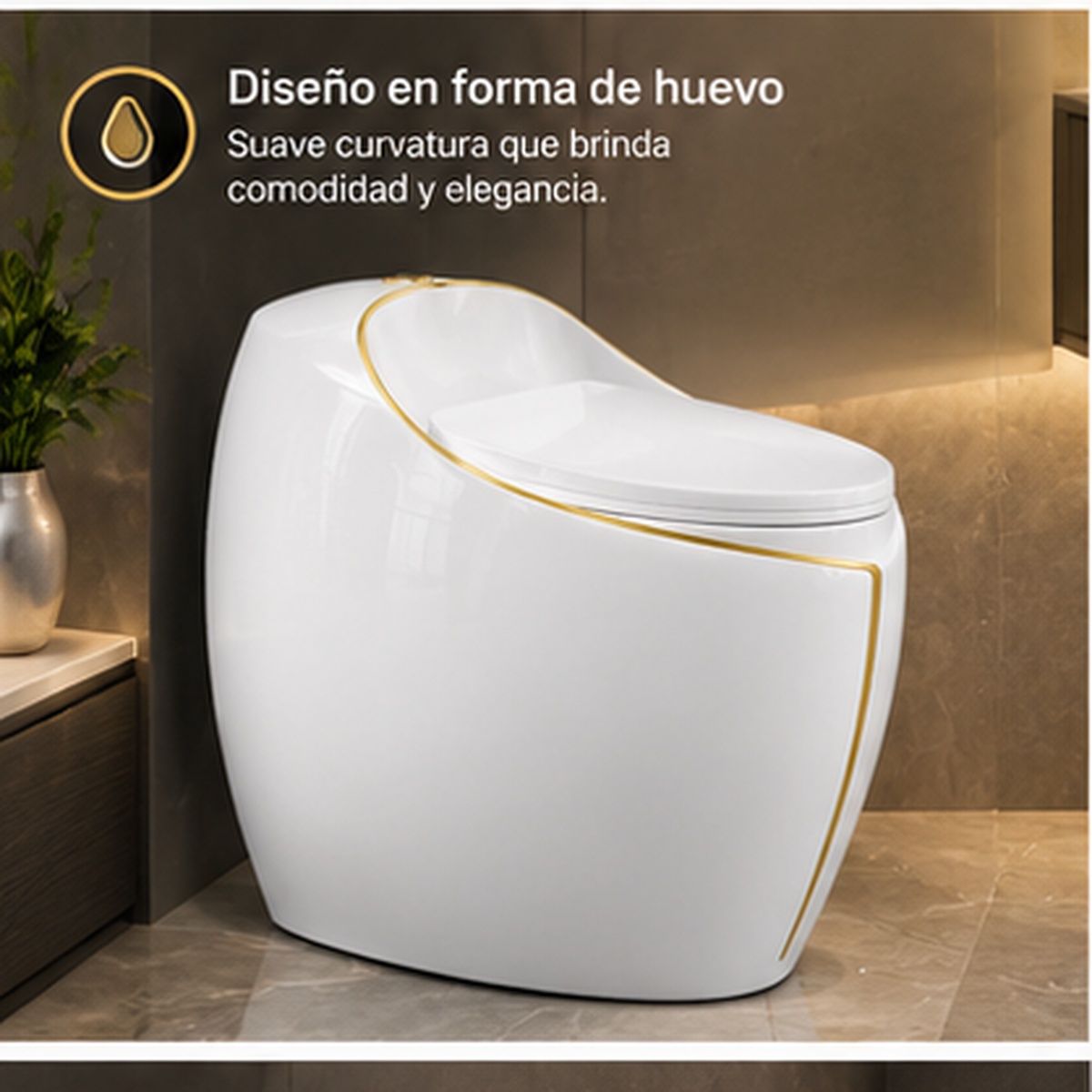 Sanitario AquaLuxury Vita Luxe - diseño en forma de huevo