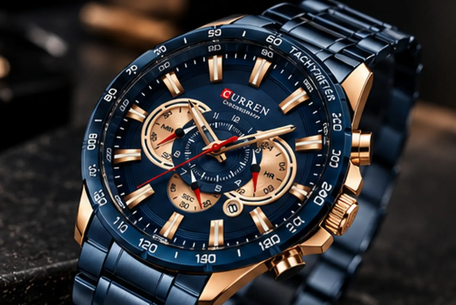 Curren M-8298 Cronógrafo Azul