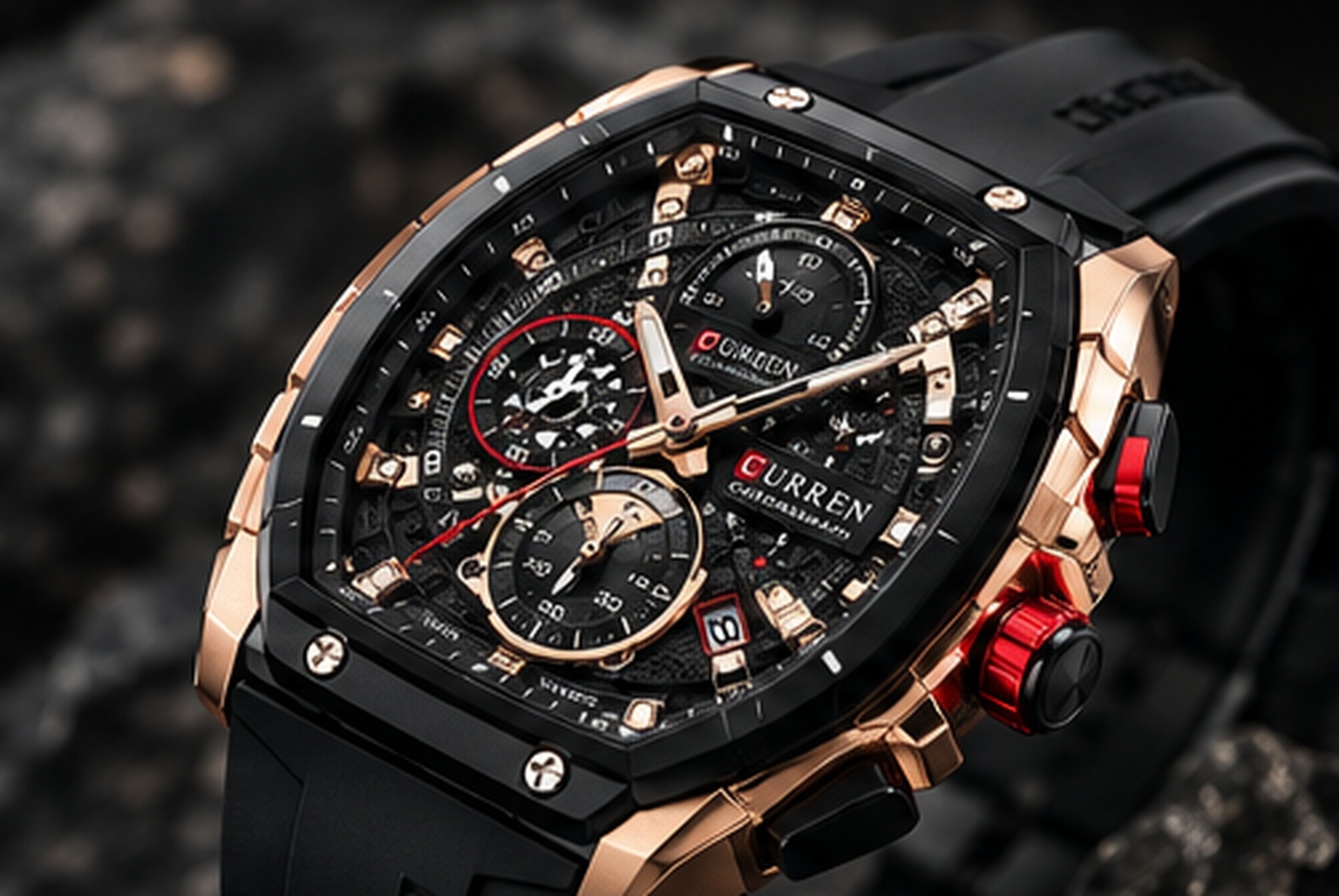 Curren M-8299 Skeleton - vista en ángulo